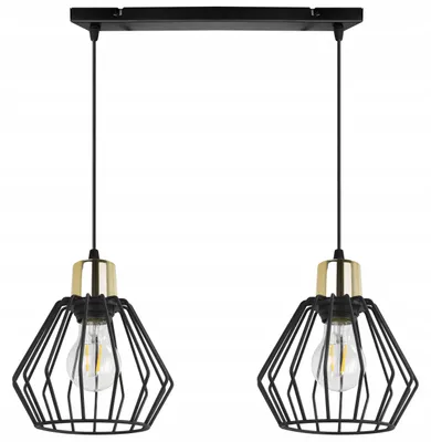 Image de Suspension, lustre, abat-jour en fil métallique, LED