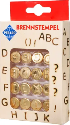 Obrázok produktu pre PEBARO, značkové pečiatky na vygravírovanie, priemer 1,2 cm, výška 1,0 cm, vhodné na drevo a kožu