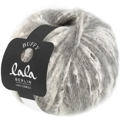 Produktbild von Lana Grossa lala Berlin Buffy, Farbe:011 - Grau/Rohweiß