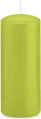 Produktbild von Stumpenkerzen Apfelgrün 120 x Ø 48 mm, 24 Stück, russarm, tropffrei