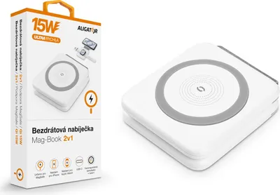 Obrázok produktu pre Aligator AMS02WT, Vnútorný, USB, Bezdrôtové nabíjanie, 1 m, Biela