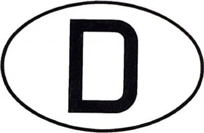Produktbild von PVC Aufkleber - D - Deutschland - 301004 - Gr. ca. 6,2 x 4,2 cm