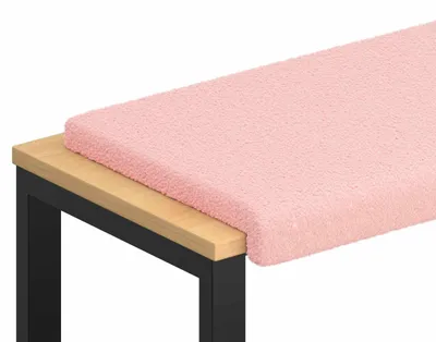 Immagine prodotto di vidaXL Cuscino da banco in tessuto sherpa, rosa, profondità 35 cm