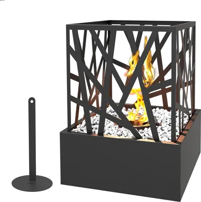 Produktbild von Dekokamin Tischkamin Gelkamin MetallgeflechtEthanol Tischlicht Effektfeuer