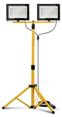 LED-Baustrahler 2x100W mit Stativ, 8500LM, 6500K, IP66