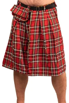 Immagine prodotto di Kilt con sporran - Tartan rosso M/L