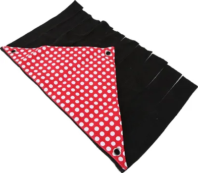 Image de Hamac pour animaux de compagnie Lit suspendu Cachette avec pompons pour oiseau perroquet hamster(dot&black)