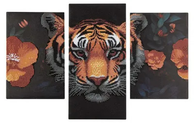 Produktbild von Creative Craft Group Diamond Painting Triptychon Tiger Malen nach Zahlen Set