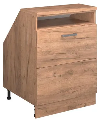 Produktbild von Dachschrägenschrank Vicco Rion Goldkraft Eiche 60 x 81.6 cm mit 2 Schubladen, Schrankkorpus 60 cm Tiefe, Model 60308