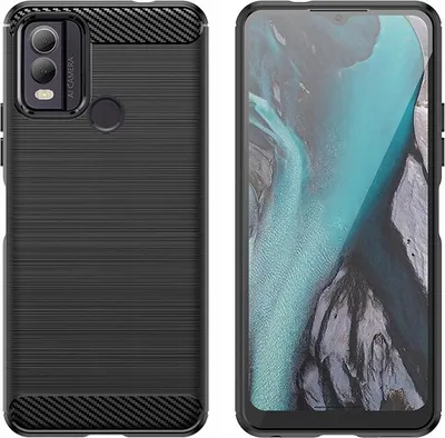 Produktbild von Carbon-Schutzhülle für Nokia C22 - schwarz