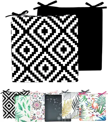Produktbild von JACK Motiv Outdoor Wende Stuhlkissen 40x40cm Lounge Kissen Wasserfest Sitzkissen Garten Lotus Effekt, Farbe:Abstrakt