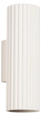 Produktbild von Moderne beige Wandleuchte, Wellrohr, 20 cm, oben und unten, für Wohnzimmer, Flur, 2xGU10 10W, KARBON, Sollux Lighting