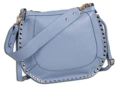 Immagine prodotto di Borsa da donna Toscana in vera pelle, color azzurro chiaro, modello OTTM105SH