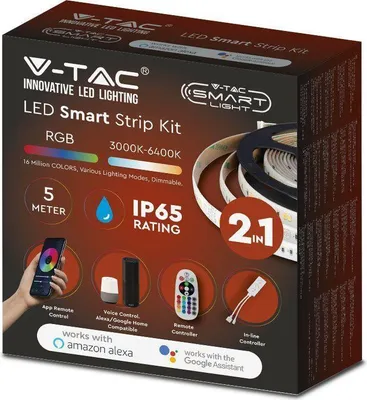 Immagine prodotto di Nastro V-Tac Sku2628 Vt-5050 54-Eu Rgb+2700K-6400K