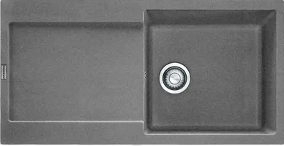 Produktbild von FRANKE Spüle MARIS MRG 611-100 in STEINGRAU mit Druckknopfventil / Ausschnittmaß 950 x 480 mm / Granitspüle / Auflagespüle / Einbauspüle
