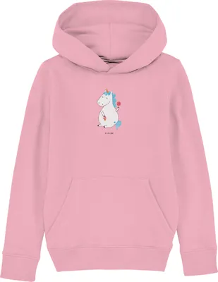 Produktbild von Mr. & Mrs. Panda Kinderpulli Einhorn Baby 5-6 Jahre (110/116) - Baumwolle Pink - Geschenk, Sweatshirt, Hoodie, Eltern, Mutter, Geburtstag, Pullover, Unicorn, Nachwuchs