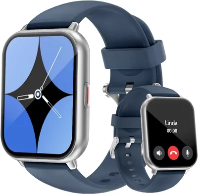 Produktbild von Cloudpoem Smartwatch mit Telefonfunktion, 1.85" HD Display, 110+ Sportmodi, Herzfrequenz & Schlaftracking, Fitnessuhr für Android/iOS