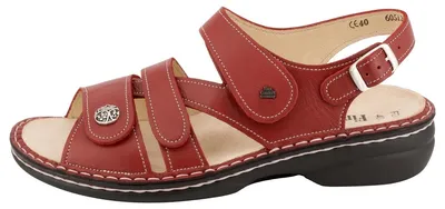 Obrázek produktu pro Sandály Finn Comfort Gomera, dámské, pohodlné, červené, kožené, - Dámské sandály pohodlné / s volnou stélkou, červené