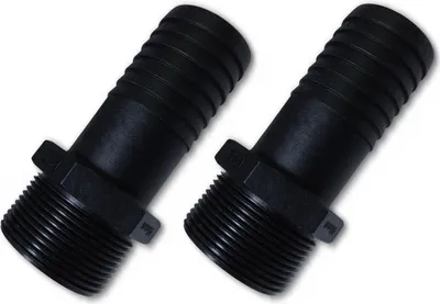 Produktbild von 2 Stück Schlauchtülle Ø 40mm x 1 1/2 Zoll Gewinde - Pumpenanschluss Schlauchtülle Garten Teich etc.