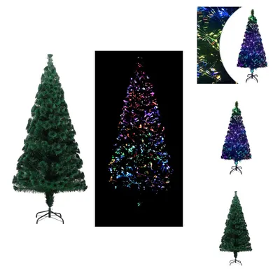 Image de vidaXL Sapin de Noël artificiel avec support Vert 240 cm fibre de verre - Sapins de Noël