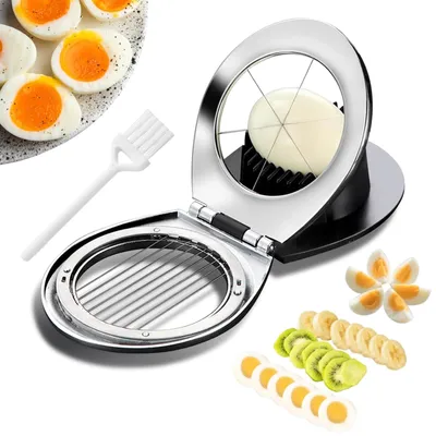 Eiersnijder aus Edelstahl, 2-in-1, spülmaschinengeeignet