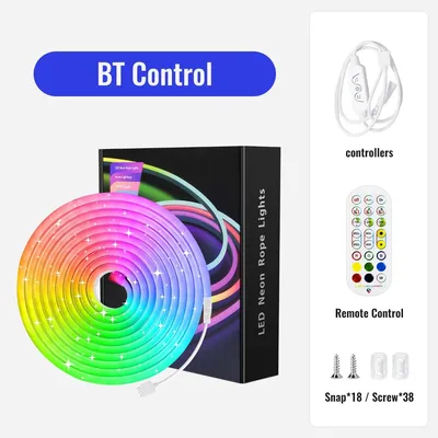 Produktbild von LED-Neonlichtschlauch - Flexibler RGB-LED-Streifen - Bluetooth-Steuerung - App und Fernbedienung - 5 m - 108 LEDs/m - IP65 Wasserdicht