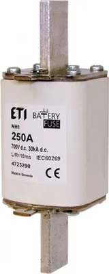 Produktbild von ETI Sicherung NH1 gBat 250A/550Vdc