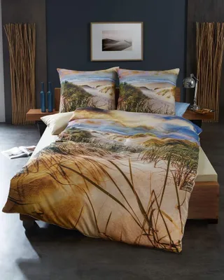 Produktbild von Kaeppel Digitaldruck Mako Satin Bettwäsche 135x200+80x80 cm 75946 Dünen