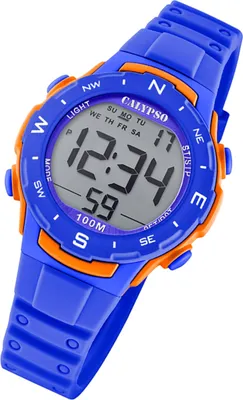 Produktbild von Calypso Uni Digital Uhr K5801/3 Sport Kunststoff Armbanduhr blau UK5801/3
