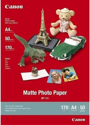 Immagine prodotto di Carta fotografica opaca, Canon MP-101, A4, 170 g/m², 50 fogli