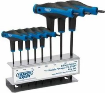 Immagine prodotto di DRAPER set di 8 chiavi Torx® con impugnatura a T