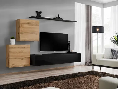 Produktbild von Designer Wohnwand Wohnzimmermöbel Wandregale Luxus TV Ständer Sideboard Modern
