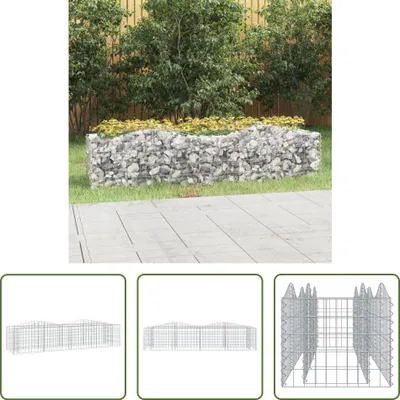 Obrázok produktu pre The Living Store Gabionové vyvýšené lôžko s vysokým oblúkom 200x50x50 cm Pozinkované železo