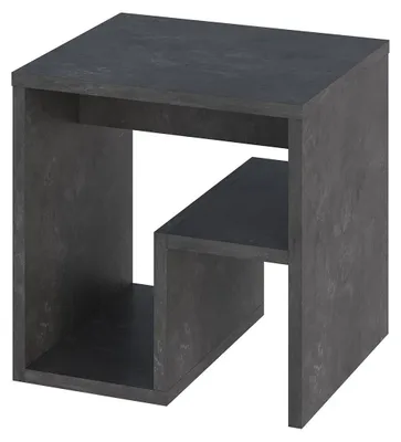 Image de table d'appoint en bois "Bon" 40 x 35 x 40 cm - Gris rétro
