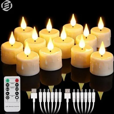 Obrázek produktu pro Nabíjecí LED svíčky – vánoční osvětlení – bezpečné a ekologické