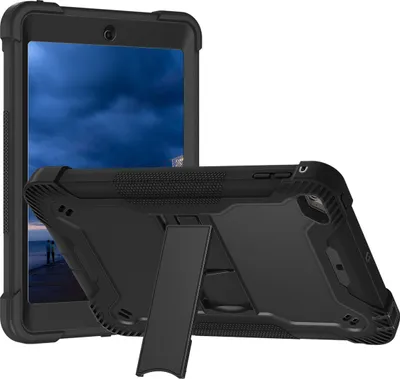 Produktbild von Schutzhülle für iPad Mini 5, iPad Mini 4, 3 Schichten mit Ständer Strapazierfähig Hülle für iPad Mini 4 / 5 7.9 Zoll Schwarz