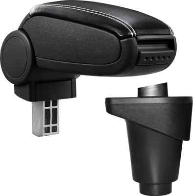 Image de Accoudoir central revêtement cuir noir / blanc pour Fiat 500L (seulement L)