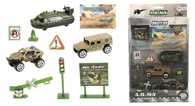 Produktbild von Toi-Toys - Spielzeugfahrzeuge - Militär-Set Special Forces Set B (mit Amphibienfahrzeug)