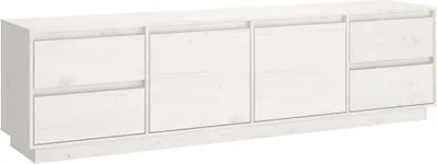 Produktbild von vidaXL TV-Schrank Weiß 176x37x47,5 cm Massivholz Kiefer