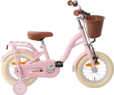 Produktbild von AMIGO Kinderfahrräder Mädchen Fairy 12 Zoll 20,5 cm Mädchen Rücktrittbremse Rosa