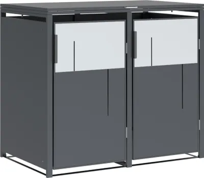 Produktbild von Westmann Tonus 2 Metall Mülltonnenbox 2er 2x240 L Anthrazit