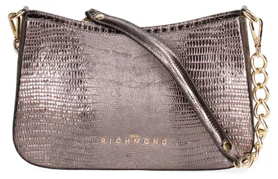 Immagine prodotto di Borsa a tracolla da donna in pelle con effetto stampa animalier, John Richmond