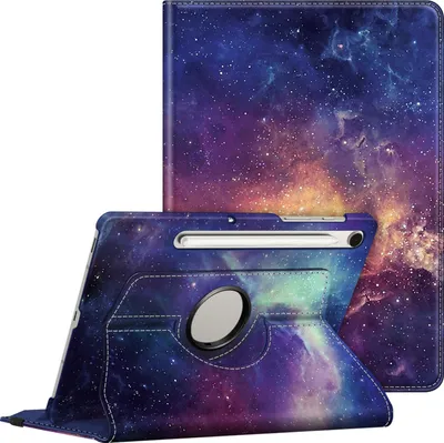 Produktbild von Fintie Hülle für Samsung Galaxy Tab S10 Lite/S10 FE/S9 FE 10.9" & S9 11" Tablet mit S Pen Halter - Schutzhülle Cover mit 360 Grad drehbarem Ständer und Auto Schlaf/Wach Funktion, Die Galaxie