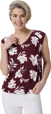Produktbild von Stooker Women VEGA PRINT Damen Blusentop Regular Fit 44/46 red floral aop