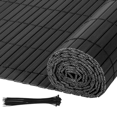 Zdjęcie produktu dla Barierka balkonowa PVC - oddzielenie balkonu i ochrona tarasu - kolor szary, wymiary 0,8 x 3 m