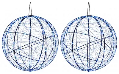 Imagen del producto de vidaXL Adorno navideño con luces, 2 unidades, 1000 LEDs, color azul