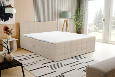 Produktbild von VENASI NATALIE Boxspringbett 180x200 mit 2 Bettkasten H2/H3 Matratze BEIGE Cosmic 10