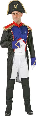 Produktbild von Herrenkostüm Französischer Kaiser weiß/blau/schwarz - XL