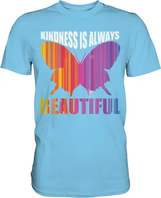 Produktbild von Kindness Beautiful Schmetterling T-Shirt – Sky Blue / L