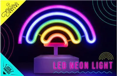 Produktbild von Stehlampe mit Regenbogen-LED-Neonbeleuchtung
